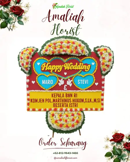 Papan Bunga Pernikahan Bantang
